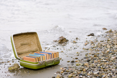 booksuitcasebeach